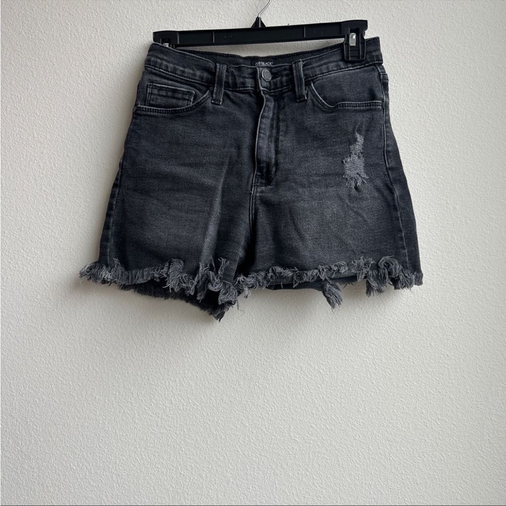 Just black denim shorts small